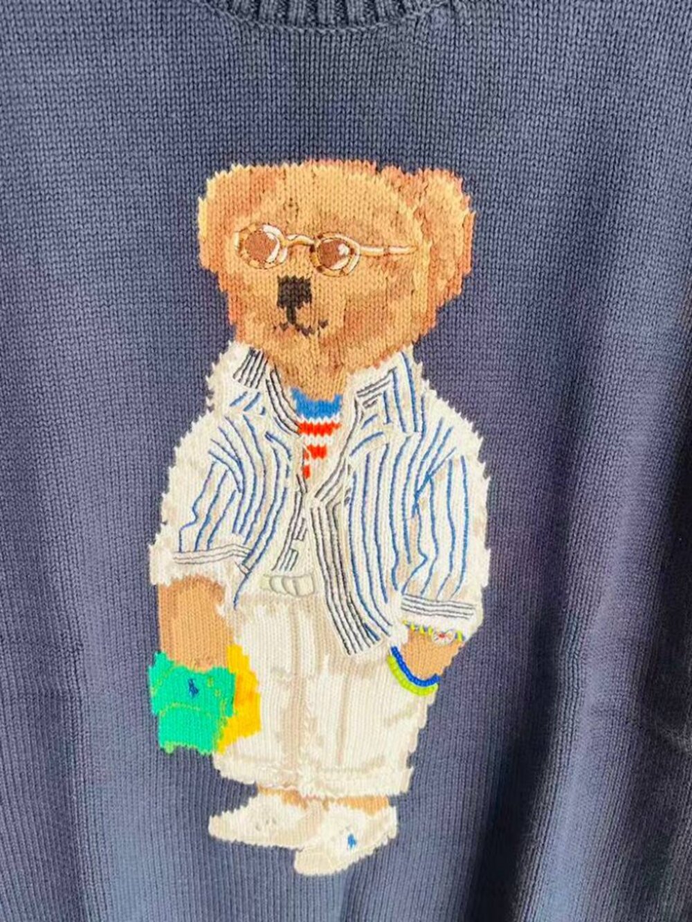 Polo Ralph Lauren Coastal Bear Navy Sweater - Picture 3 of 8